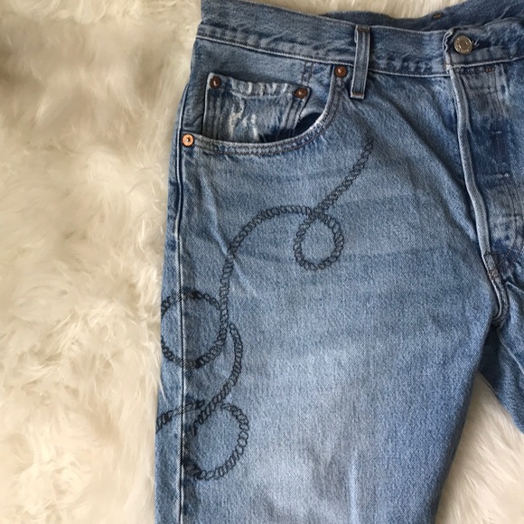 Limited Edition Levi Rope Pattern Jeans - Picture 2 of 4